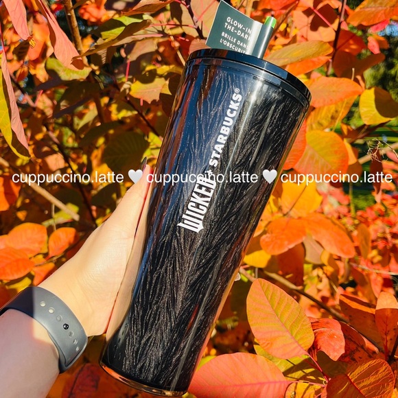 🖤NWT💚Starbucks X Wicked Black Green Defy Gravity Glow in the Dark Elphaba Cup - Picture 3 of 8